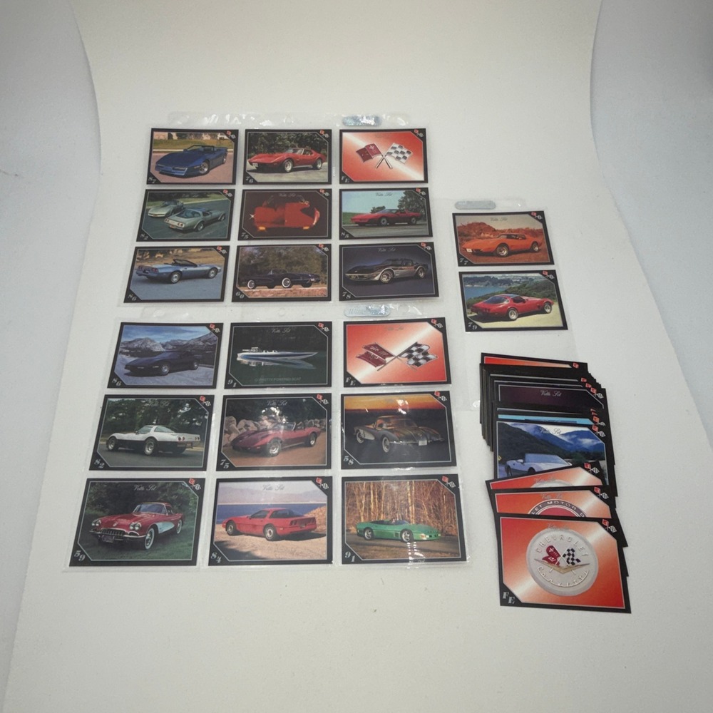 1991 Vette Set Chevrolet Corvette Trading Cards Lot Mario Andretti Vintage